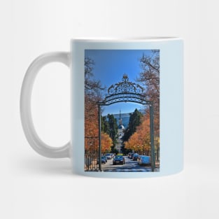 Spain. La Granja de San Ildefonso. Gates of the Royal Palace. Mug